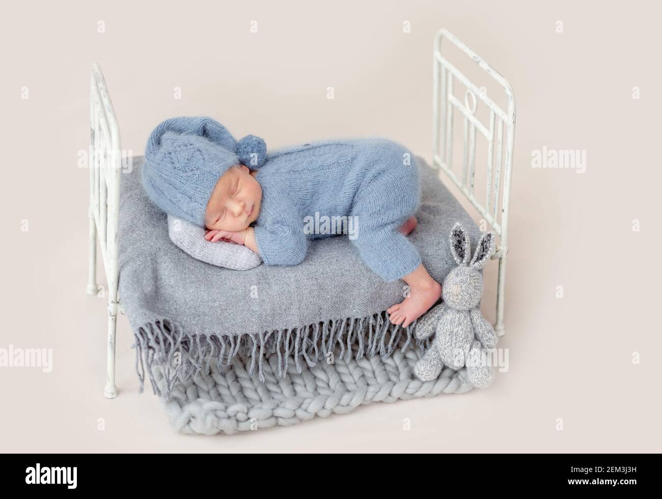 Sleeping newborn baby photoshoot Stock Photo - Alamy