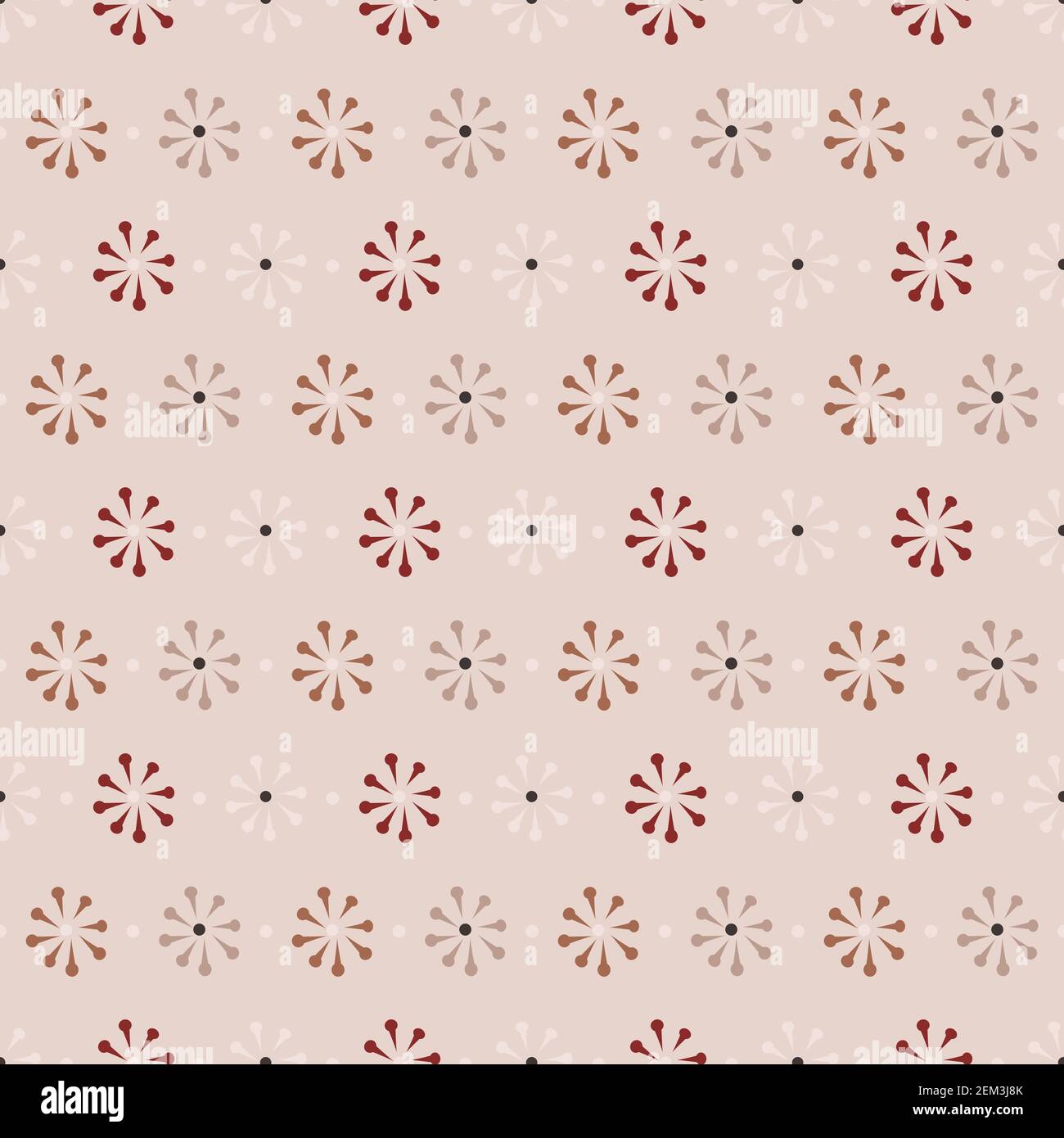 Boho seamless repeating background with flowers in vector Stock Vector ...