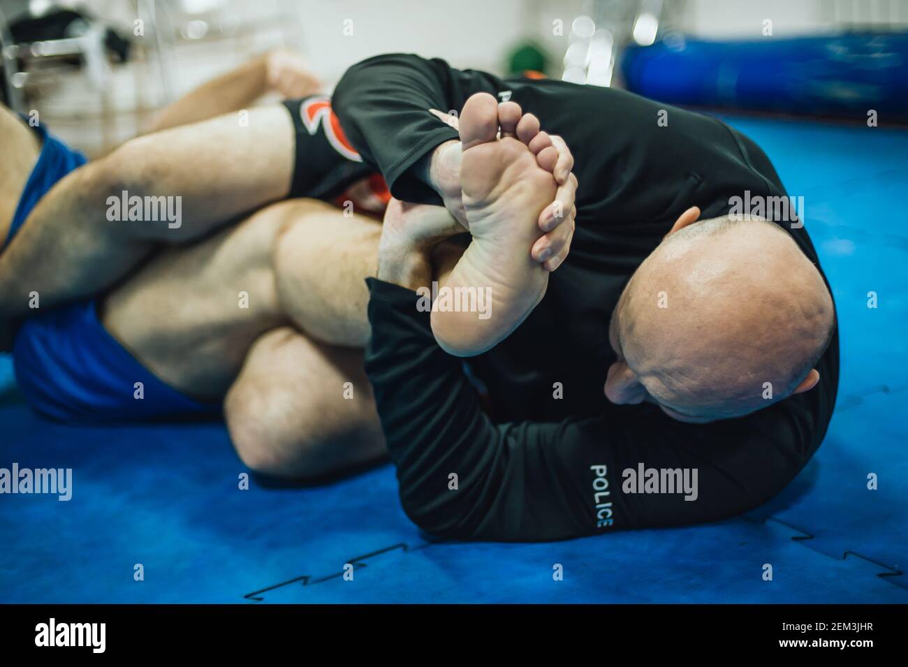 BJJ Brazilian jiujitsu ground fight training combat sparing. Leg ankle