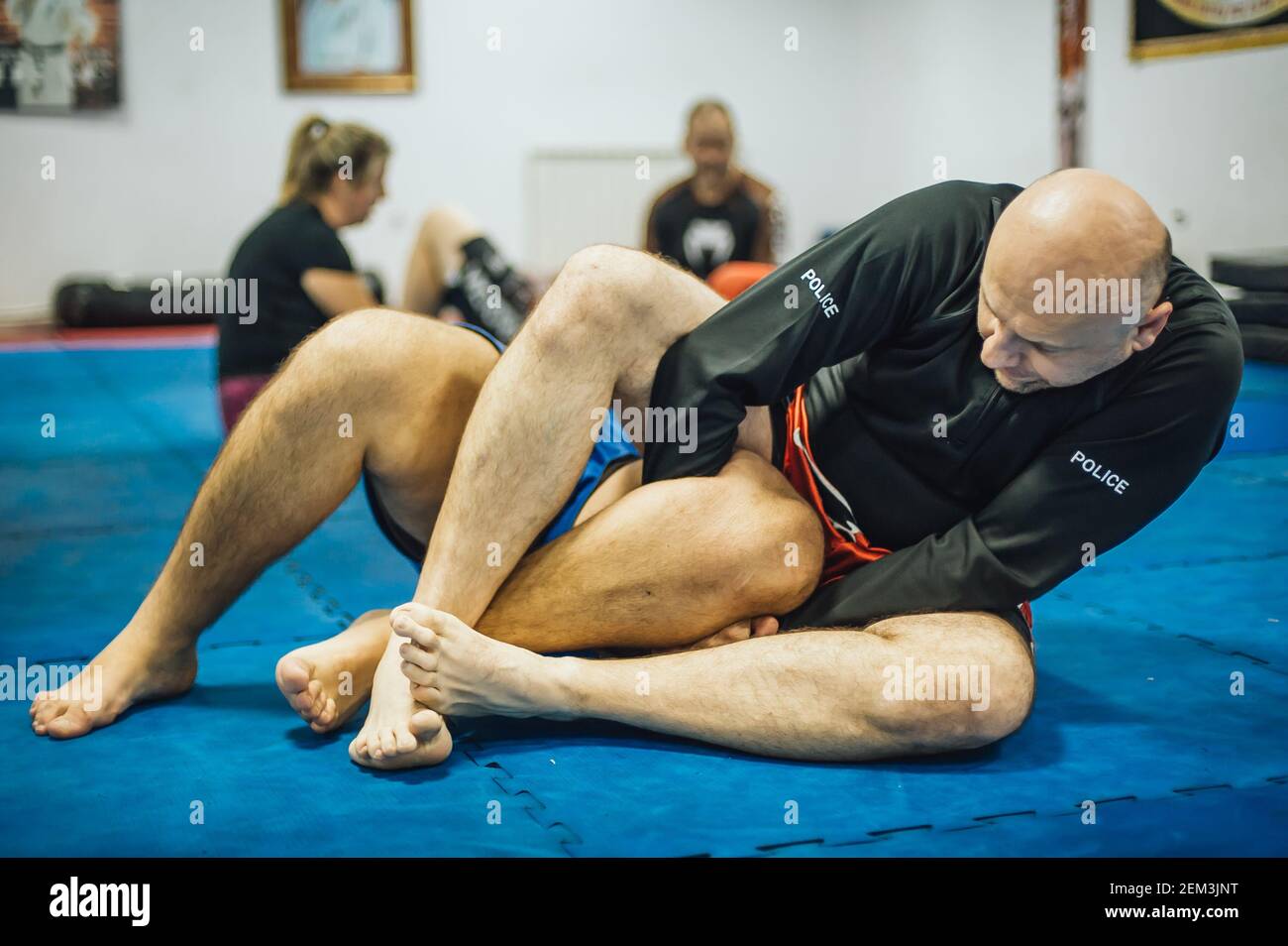 MMA Fighters in Choke Hold Training Stock Photo - Image of muscular,  armlock: 28019708