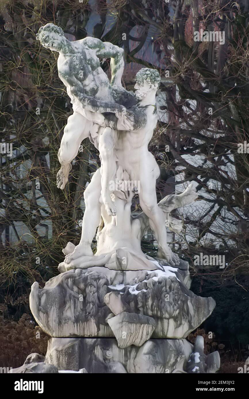 Mirabell gardens salzburg austria statue figure hires stock