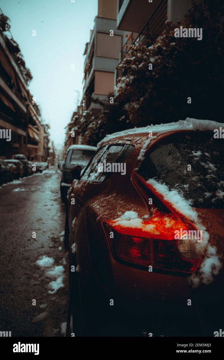 Snow In Athens Snow in Athens Stock Photo - Alamy