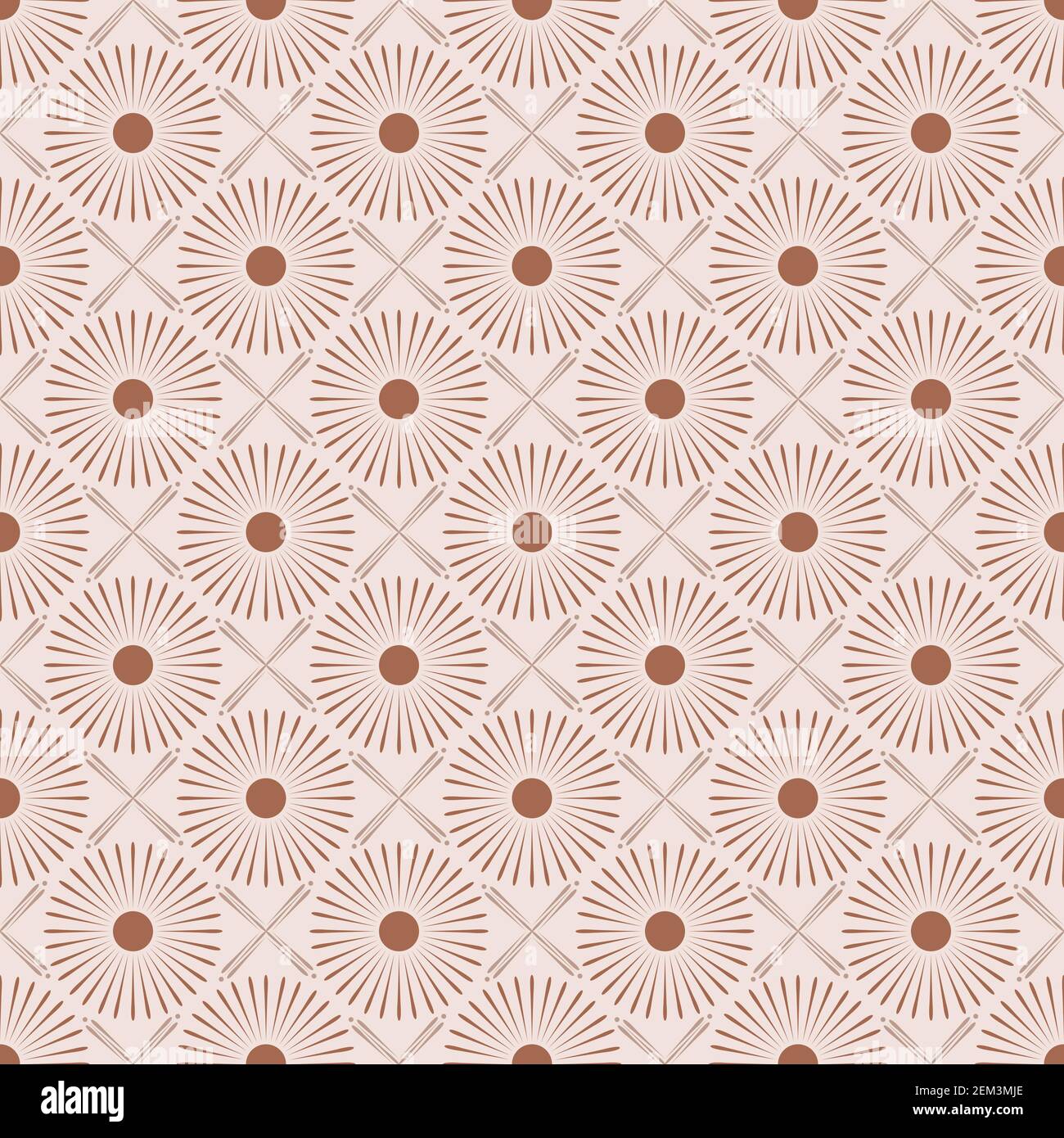 Boho seamless repeating background with flowers in vector Stock Vector ...