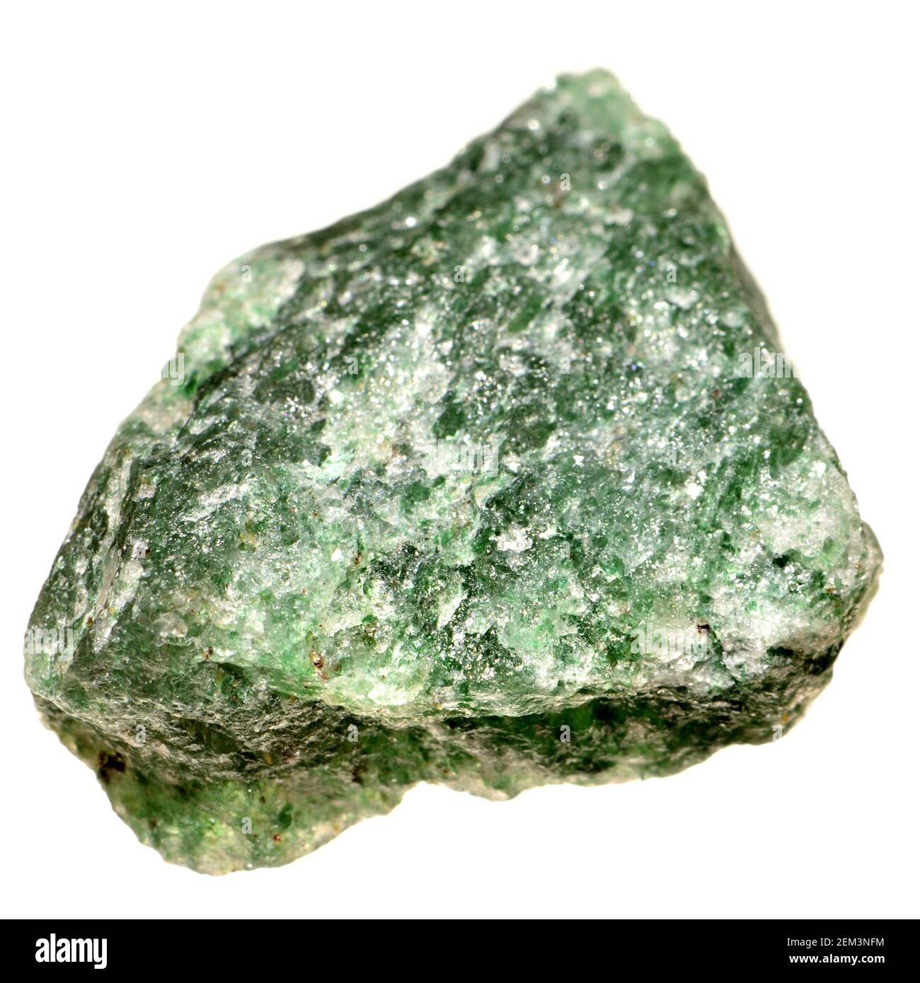 Fuchsite (Madagascar) Chromium-bearing muscovite mica Stock Photo