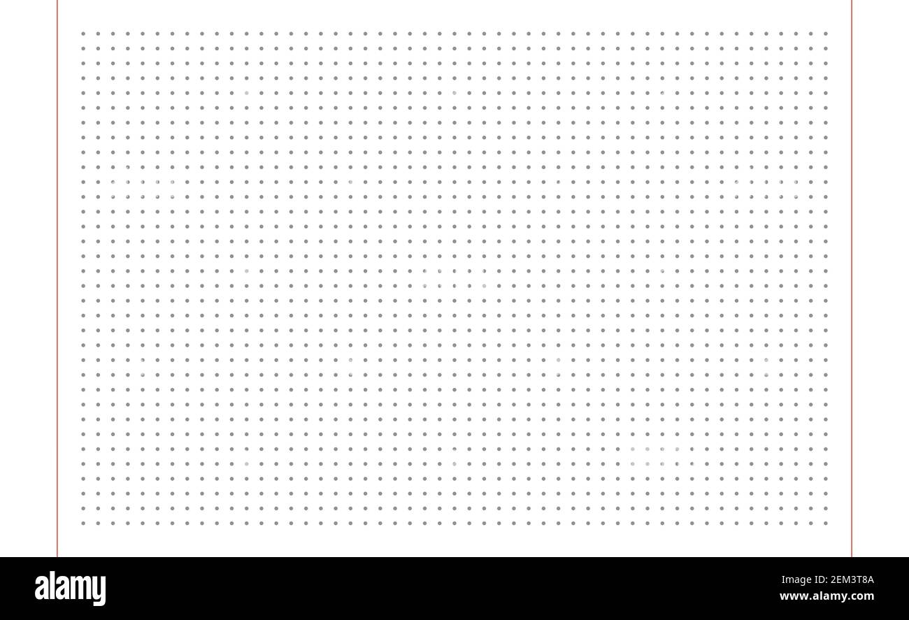 Grid paper. Dotted grid on white background. Abstract dotted ...