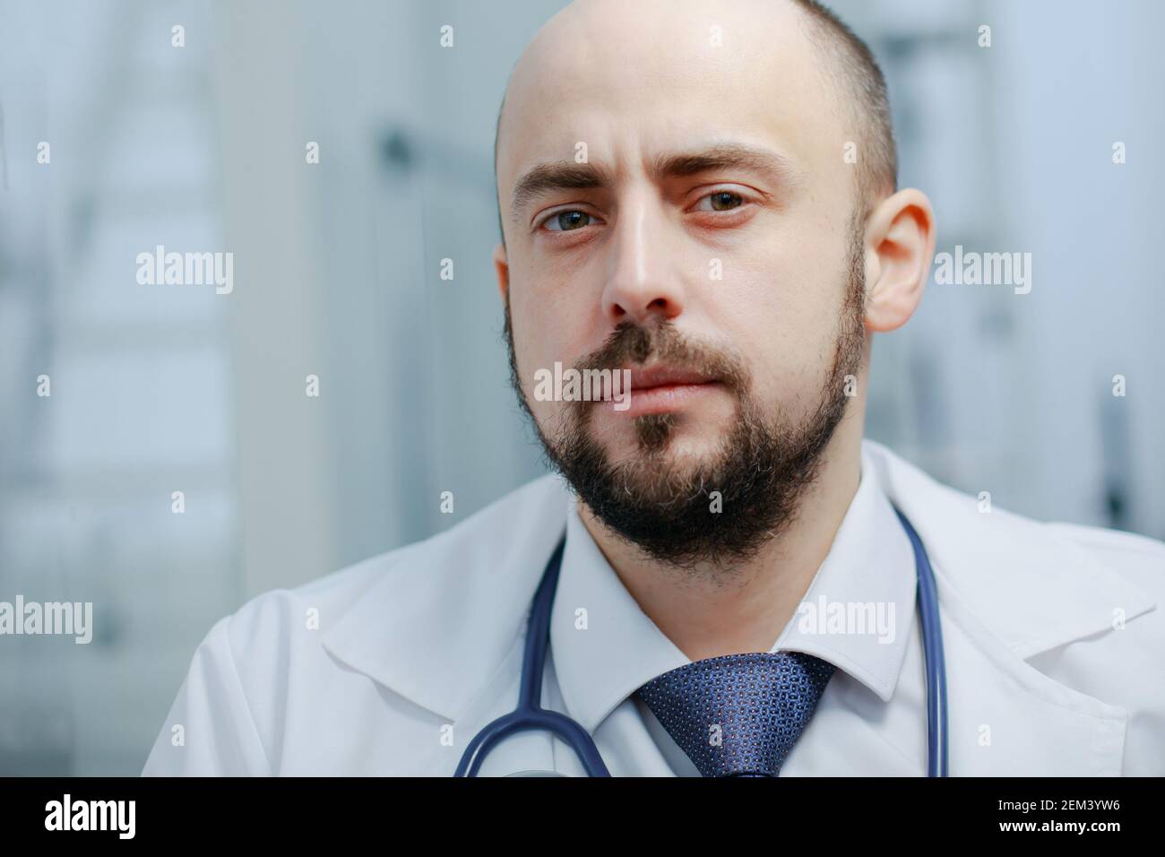 Close up european man doctor hi-res stock photography and images - Alamy