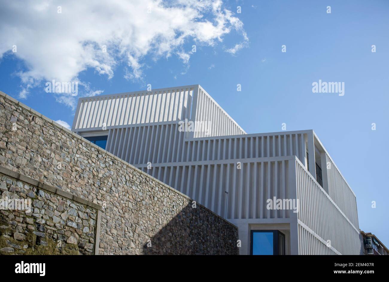 Helga de Alvear Foundation Caceres Visual Arts Centre, Extremadura, Spain. Camino Llano street building Stock Photo