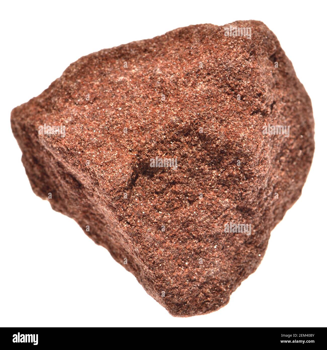 Red Sandstone (UK) Sedimentary rock coloured by iron content (hematite) Stock Photo