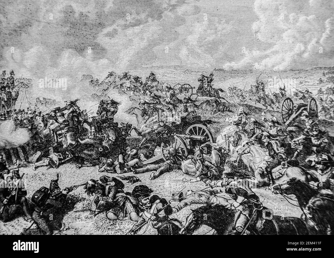 bataille de waterloole marechal ney charge a la tete des cuirassiers