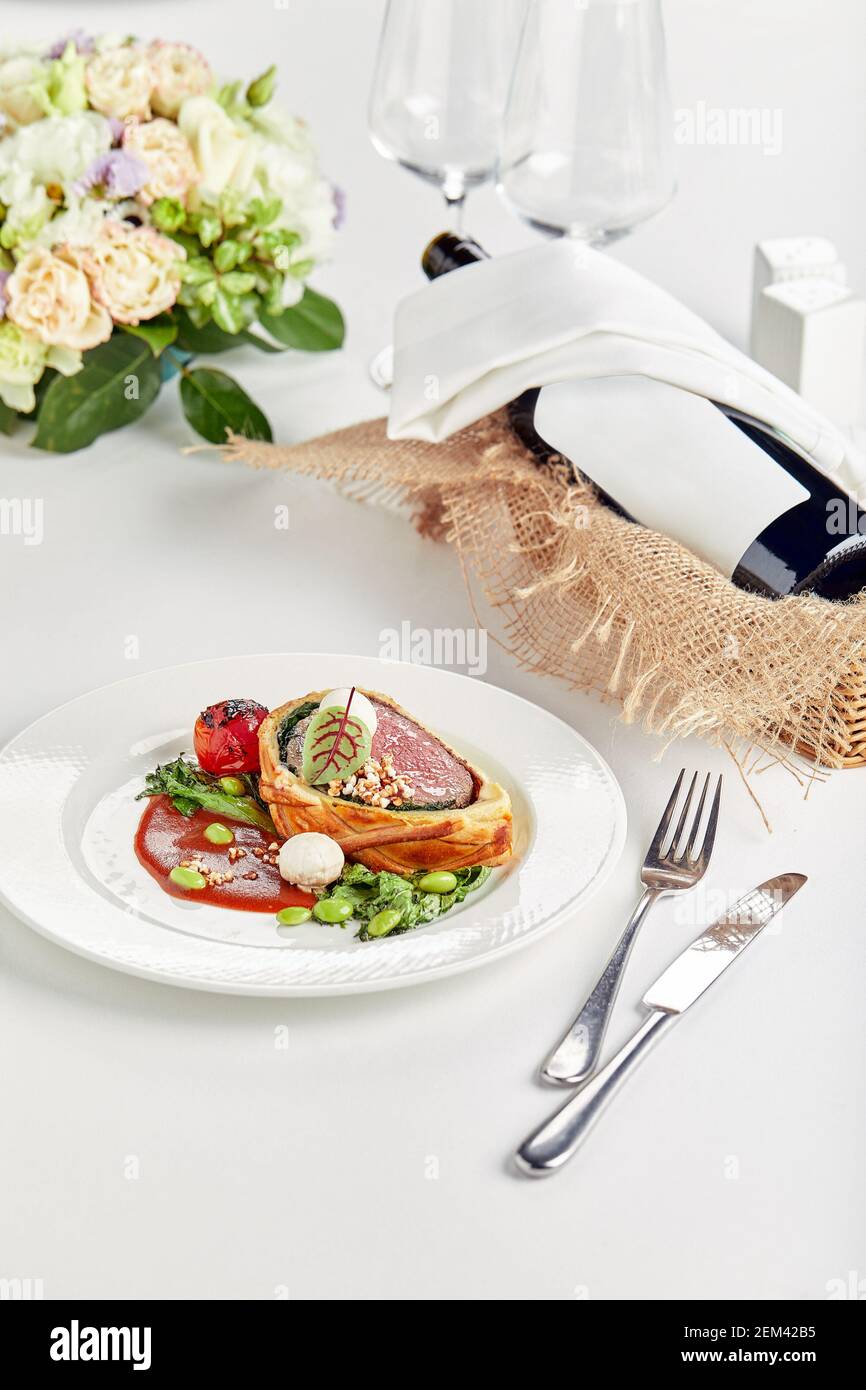 Easter meat roll, meatloaf for Easter dinner. Beautifully decorated