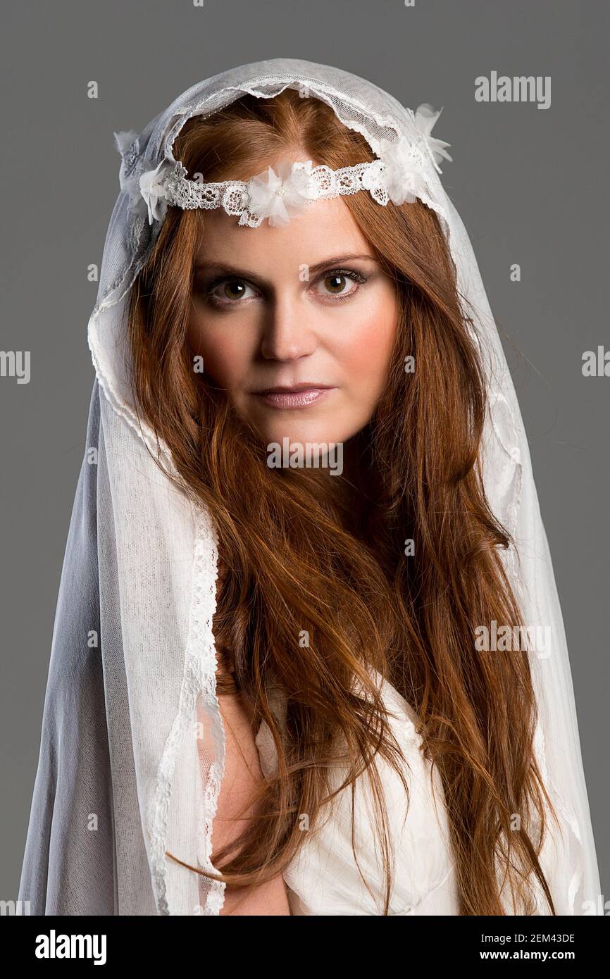 Lace Wedding veil Stock Photo