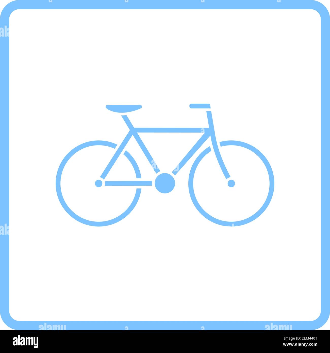 Bike Icon. Blue Frame Design. Vector Illustration. Stock Vector