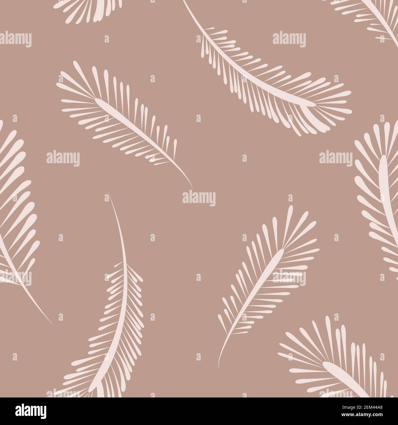 Feather seamless pattern in boho colors vector illustration Stock ...