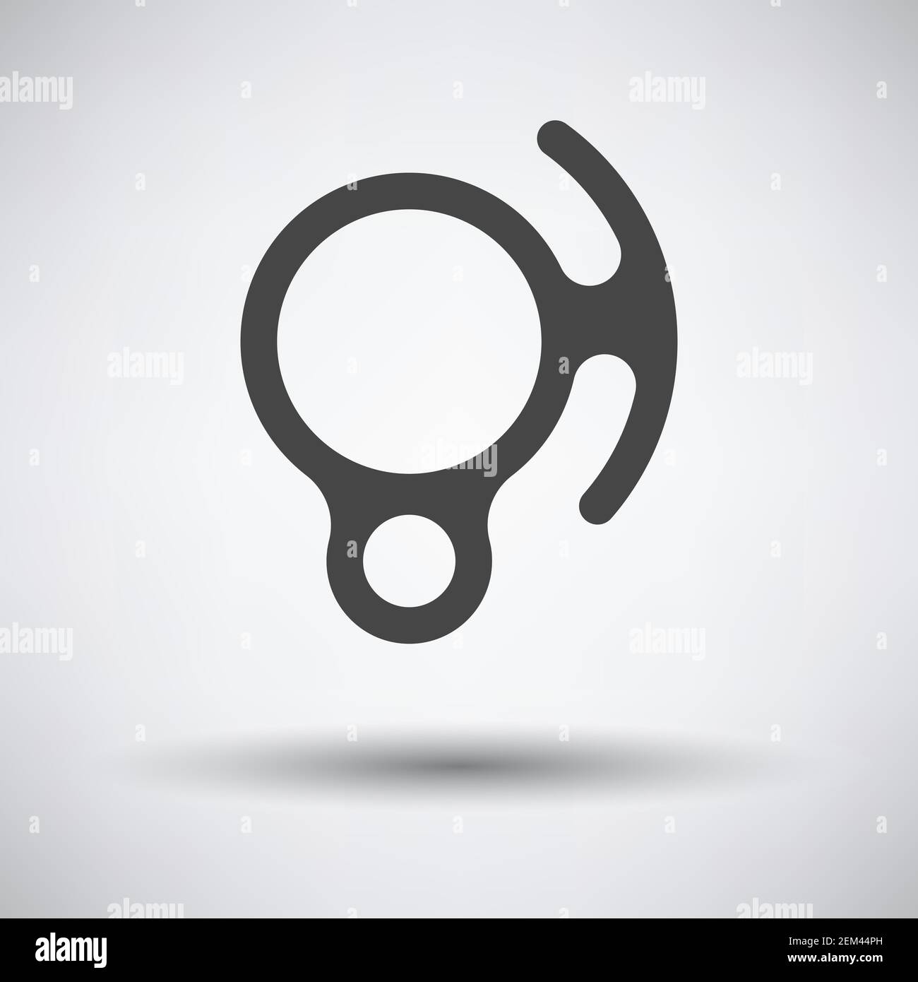 Alpinist Descender Icon. Dark Gray on Gray Background With Round Shadow ...