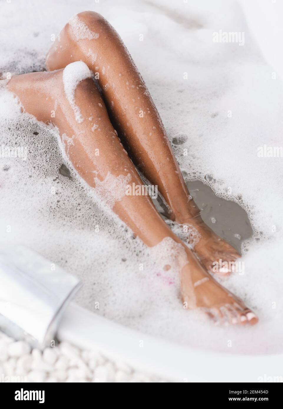 Depilation, epilation and hair removal at home Stock Photo