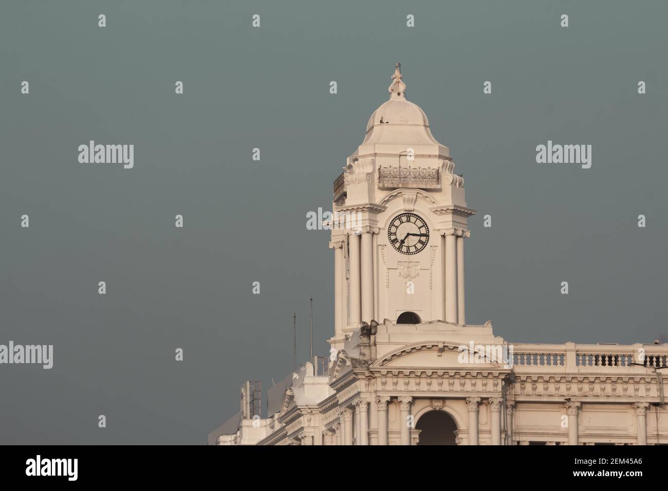 View of historic and popular clock tower, Chennai, Tamil Nadu, India Stock Photo