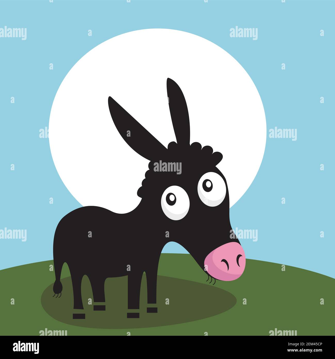 Funny donkey vector cartoon illustration Stock Vector Image & Art - Alamy