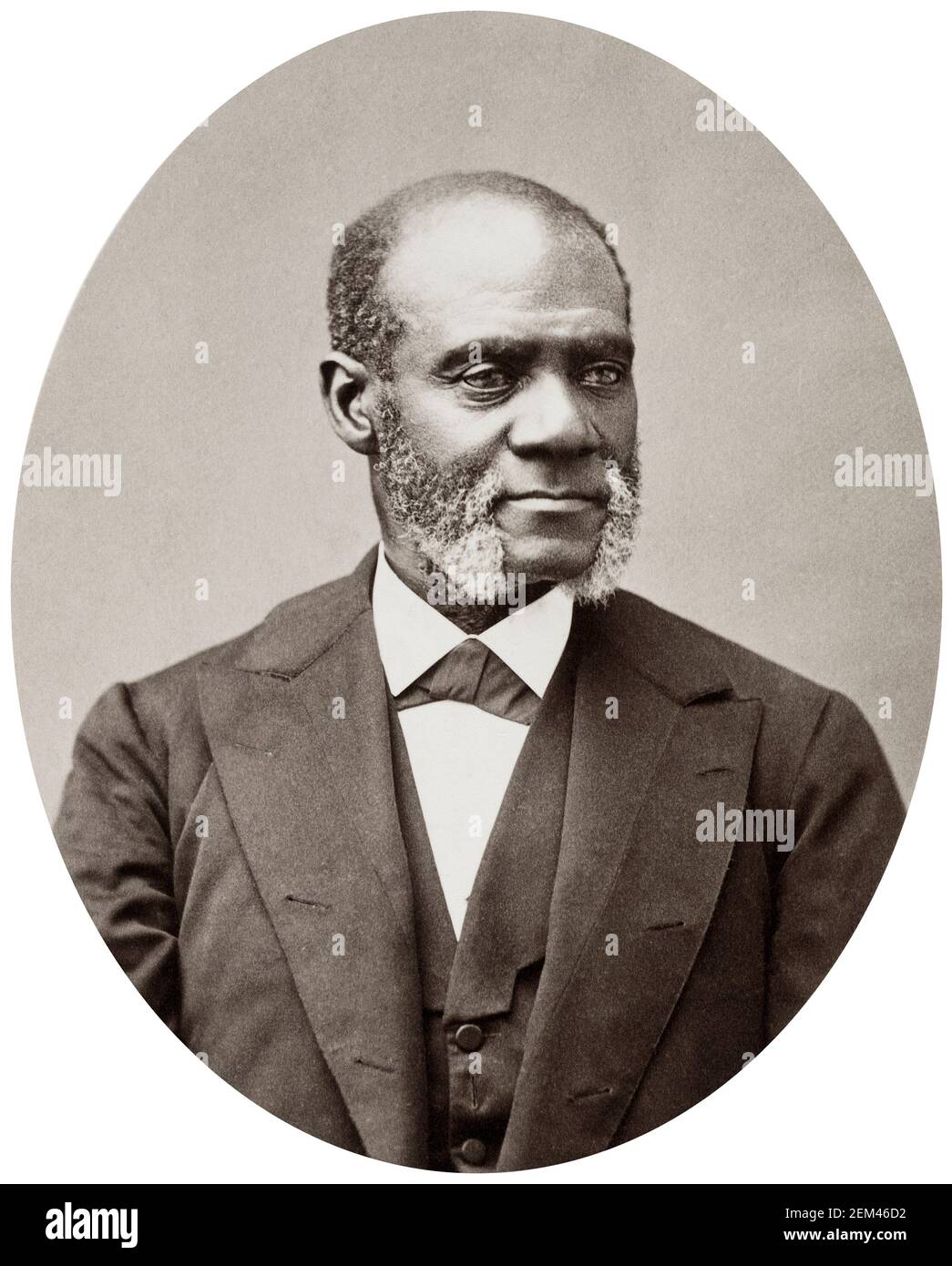 Henry Highland Garnet (1815-1882), African-American, Slave Trade  Abolitionist, Minister, educator and orator, portrait photograph by James U Stead, circa 1881 Stock Photo