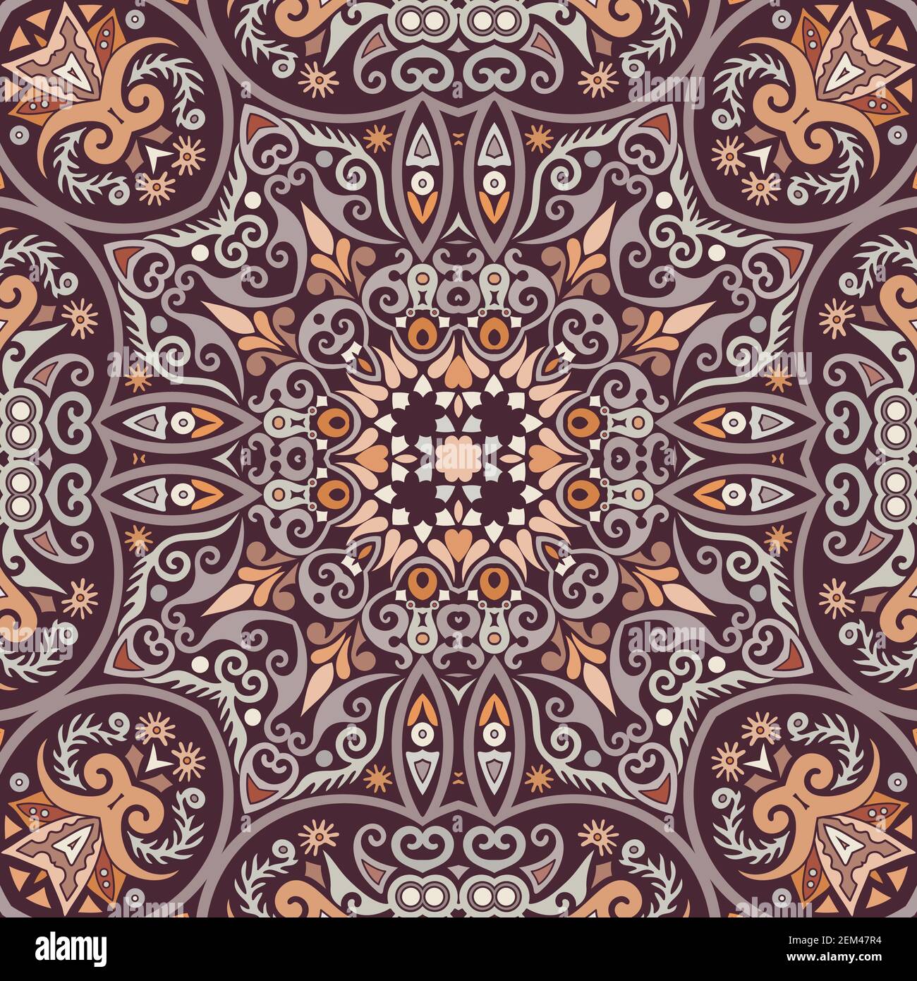 Raster ethnic nature ornamental background Stock Photo - Alamy