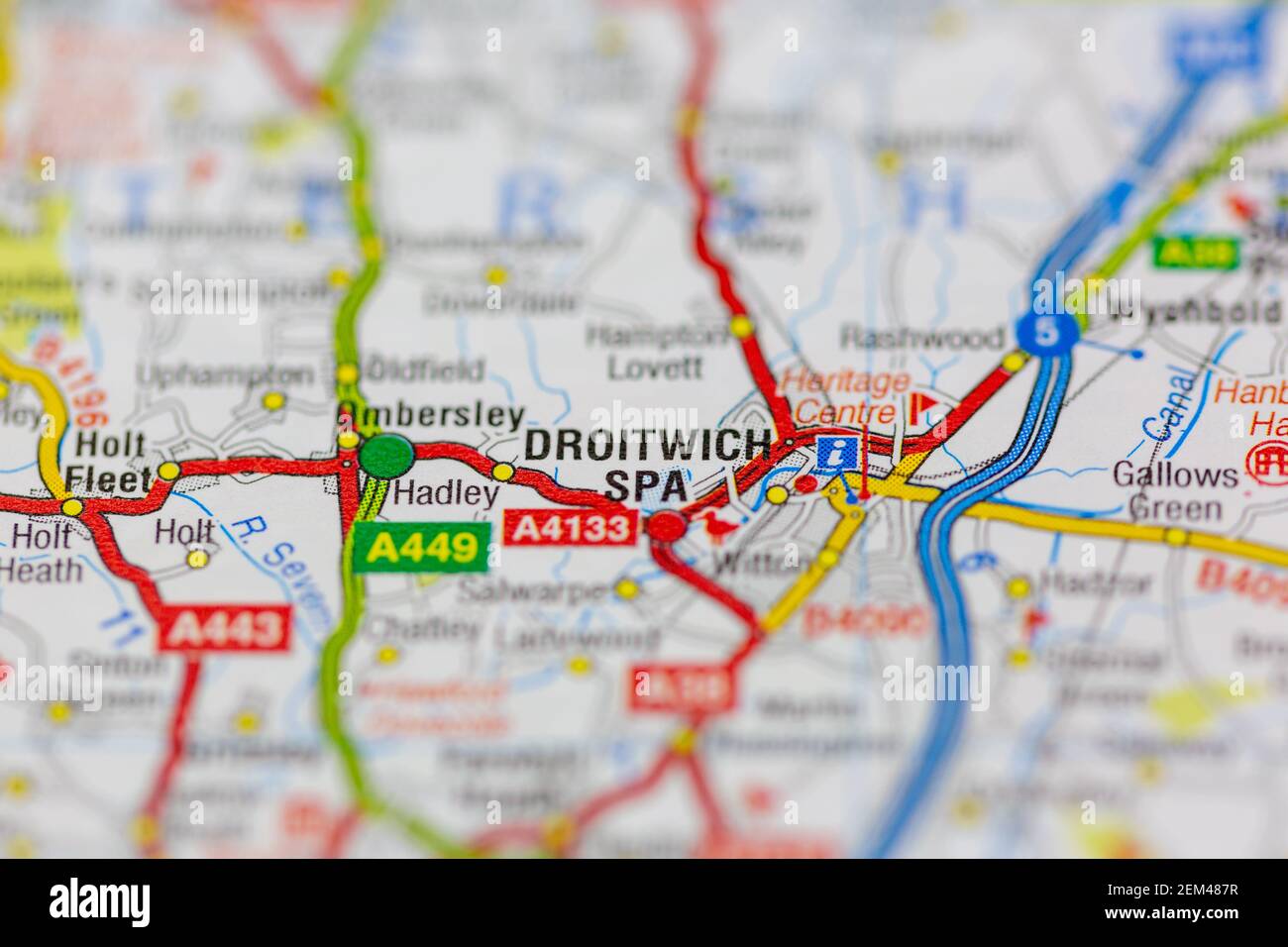 Droitwich spa on a map hires stock photography and images Alamy