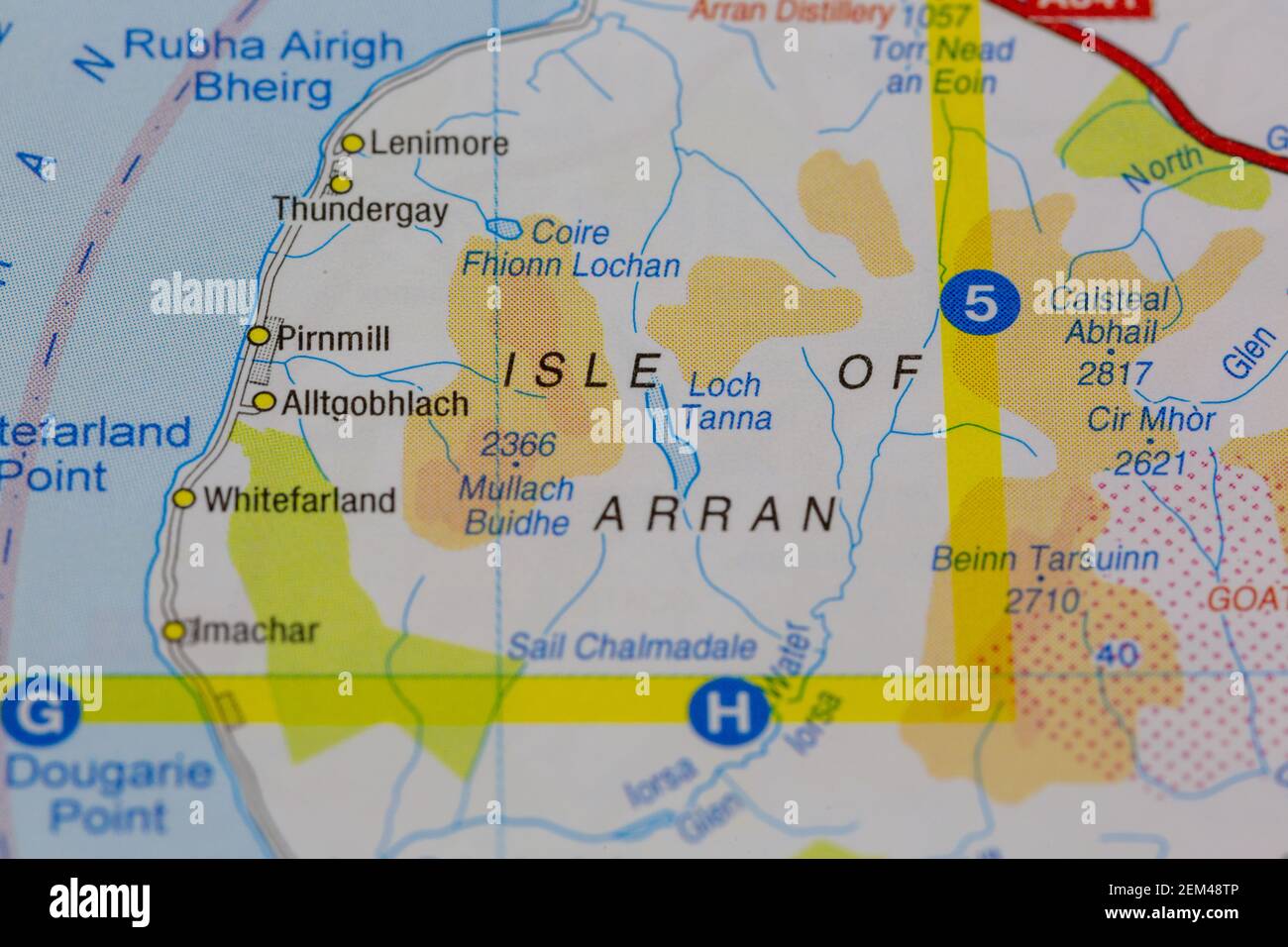Map of isle of arran hires stock photography and images Alamy