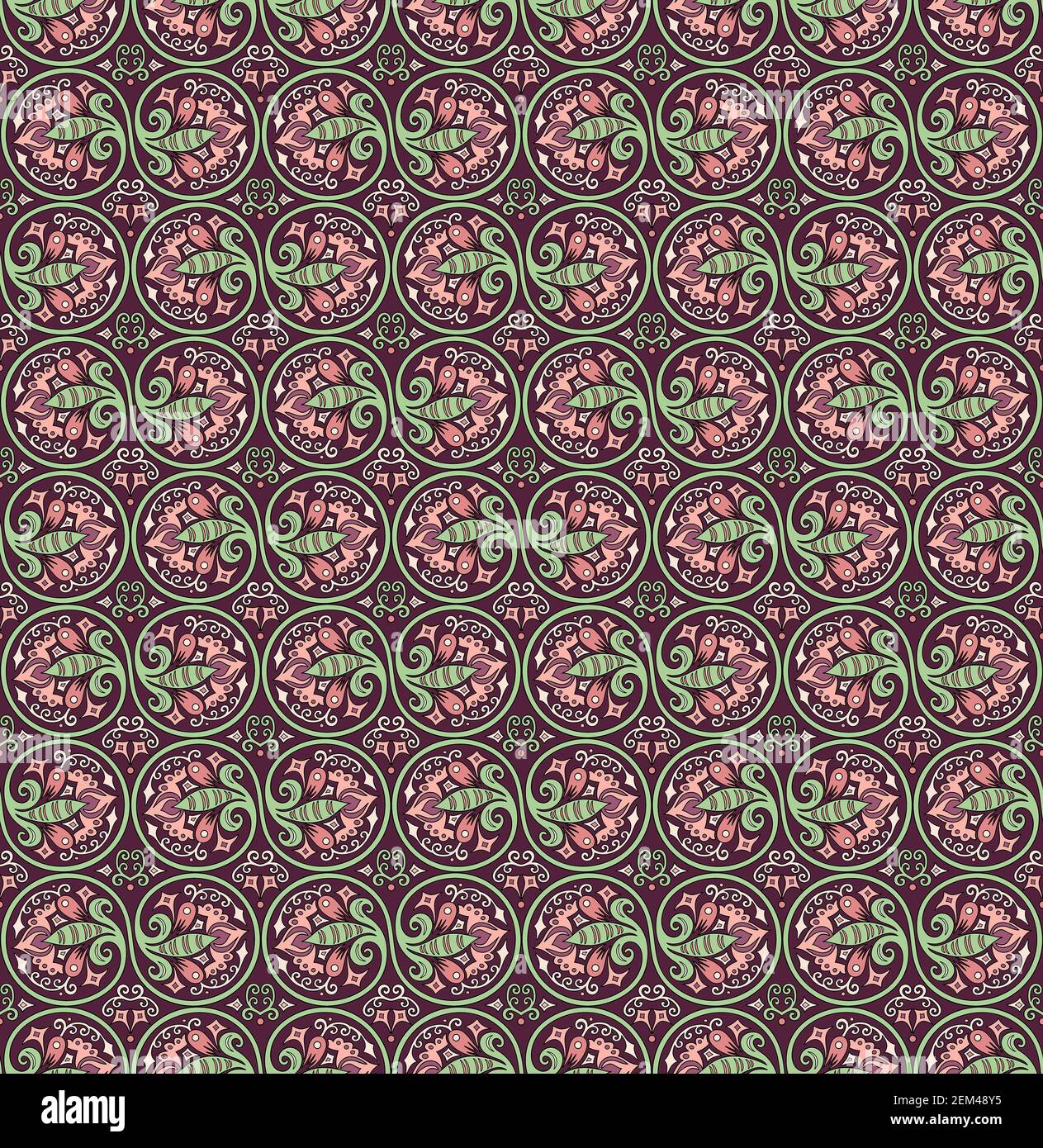 Grid of floral motifs hi-res stock photography and images - Alamy