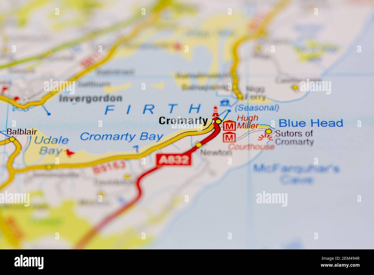 Cromarty on a map hi-res stock photography and images - Alamy