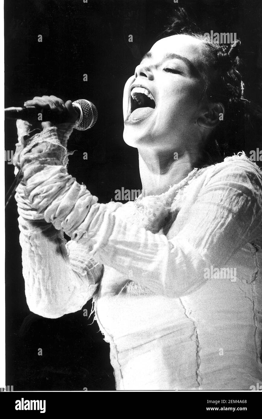 Bjork in concert at the Royalty Theatre Singer Stock Photo