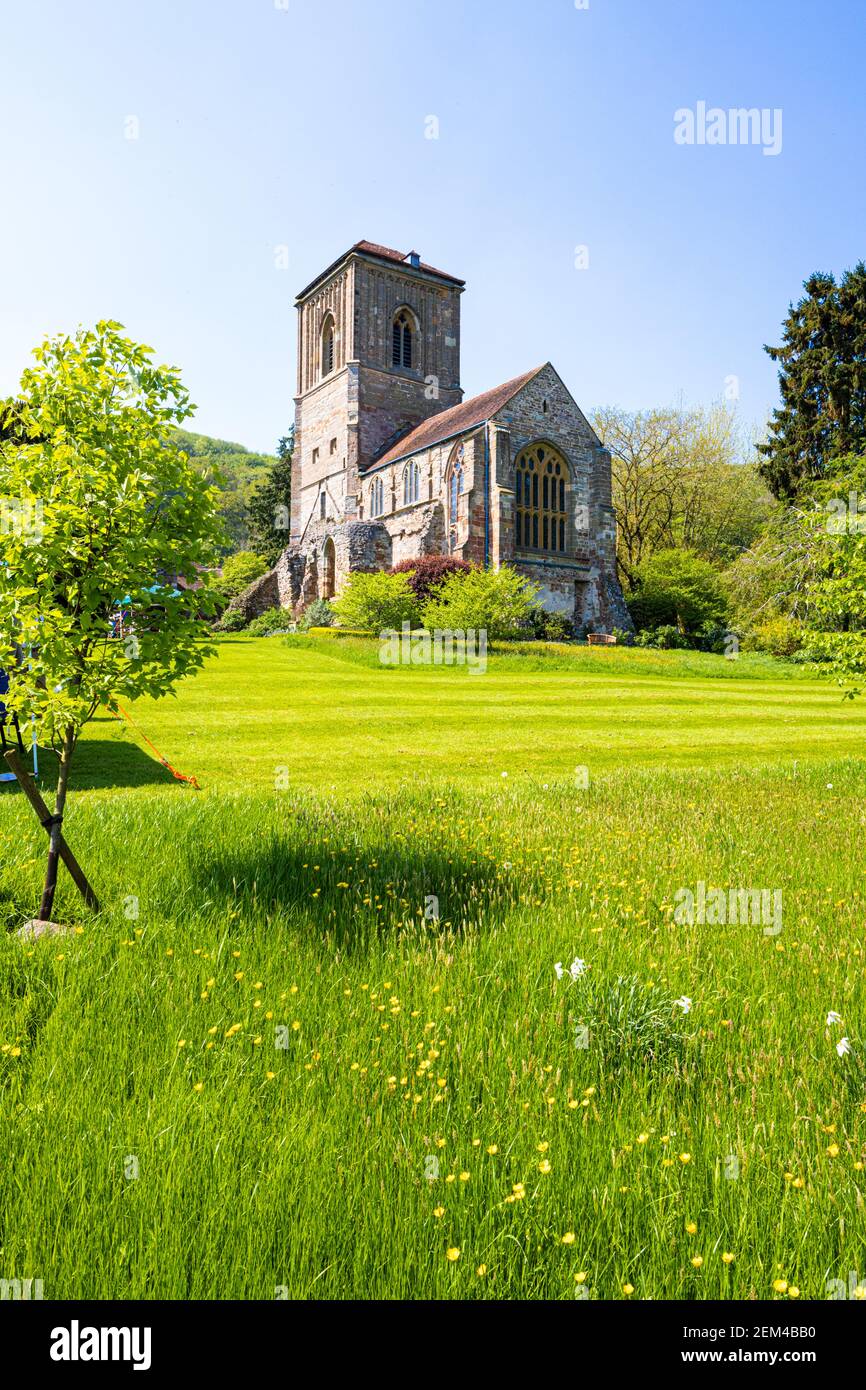 Little Malvern Priory a Benedictine monastery dating from the 12th century at Little Malvern, Worcestershire UK Stock Photo