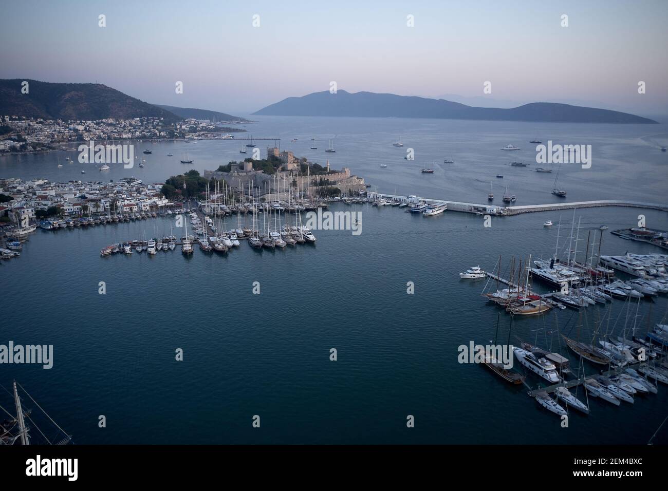Bodrum castle of St. Peter, aerial view. Stock Photo