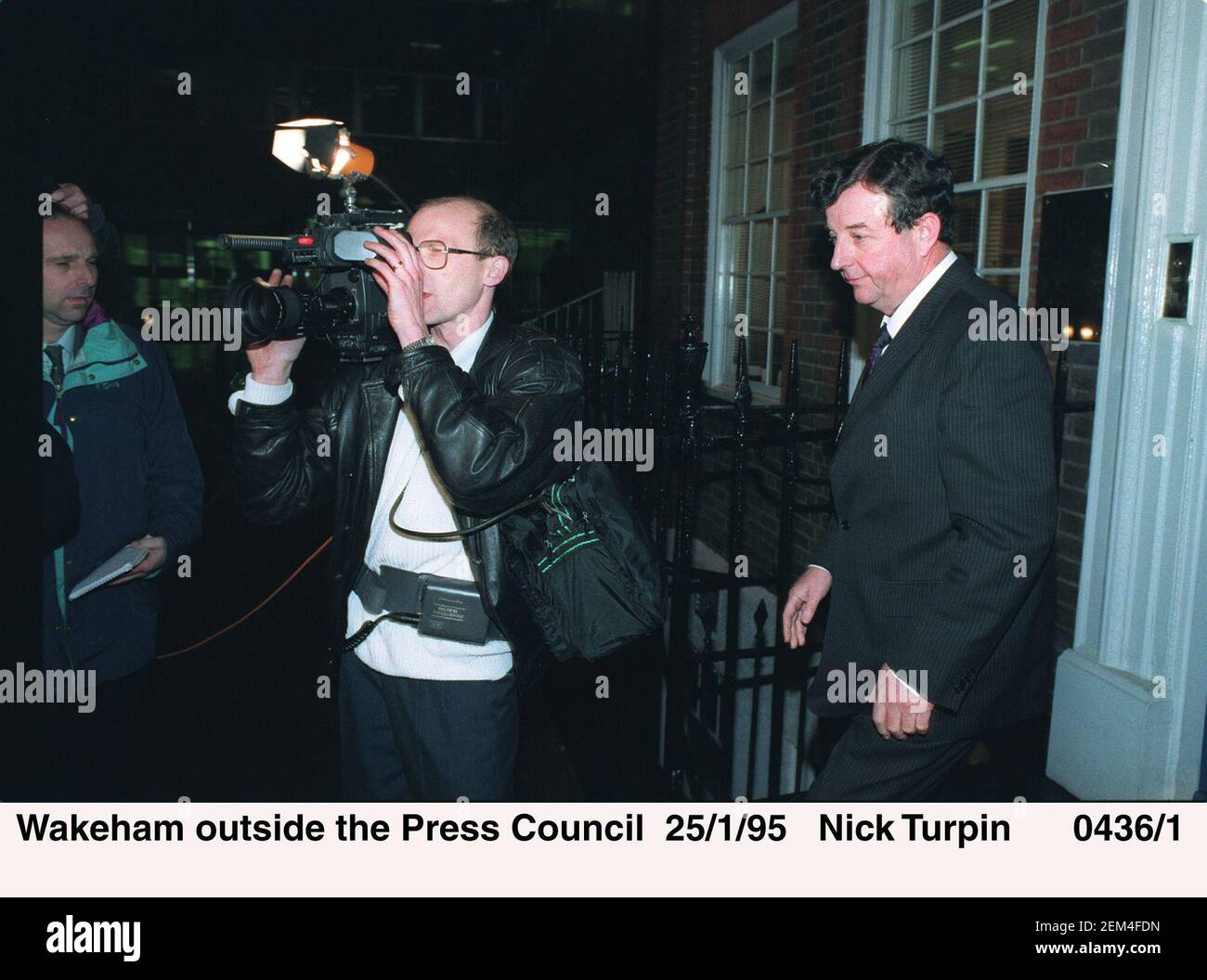 John Wakeham former cabinet minister outside the Press Council after it  emerged that he had joined