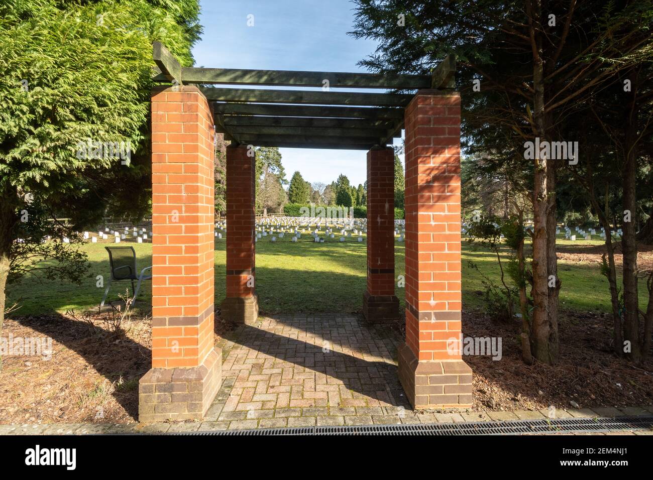 The Ismaili Cemetery plot, part of Brookwood Cemetery in Surrey, England, UK Stock Photo