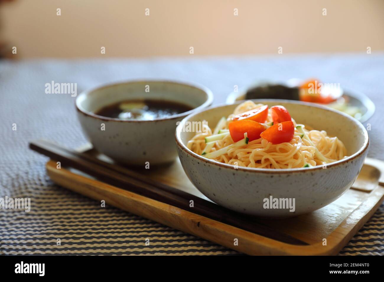 Cold noodles japanese food style Stock Photo Alamy