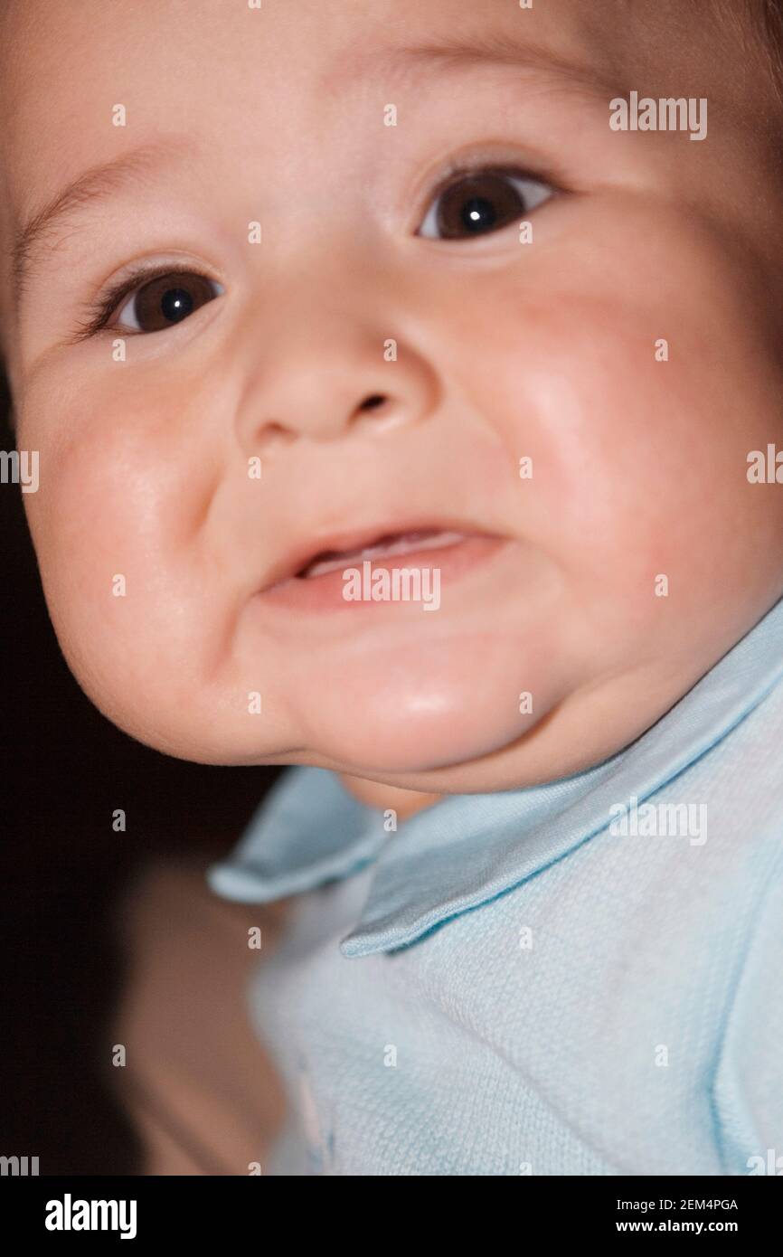Close-up of a baby boy crying Stock Photo