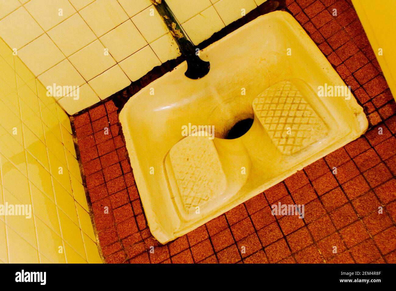 High angle view of a toilet Stock Photo