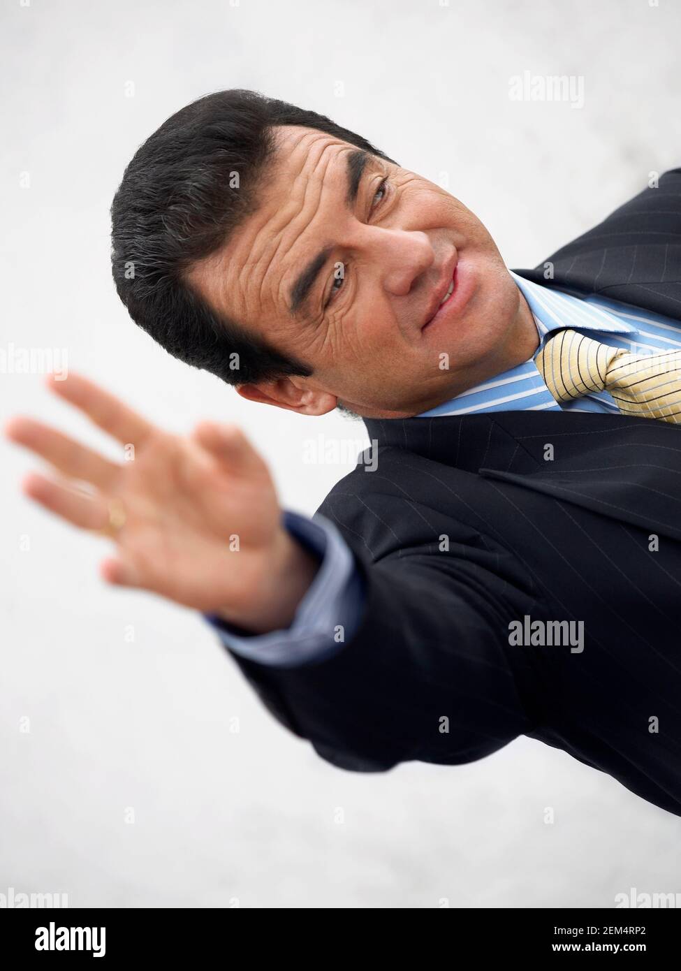 Close-up of a businessman gesturing Stock Photo