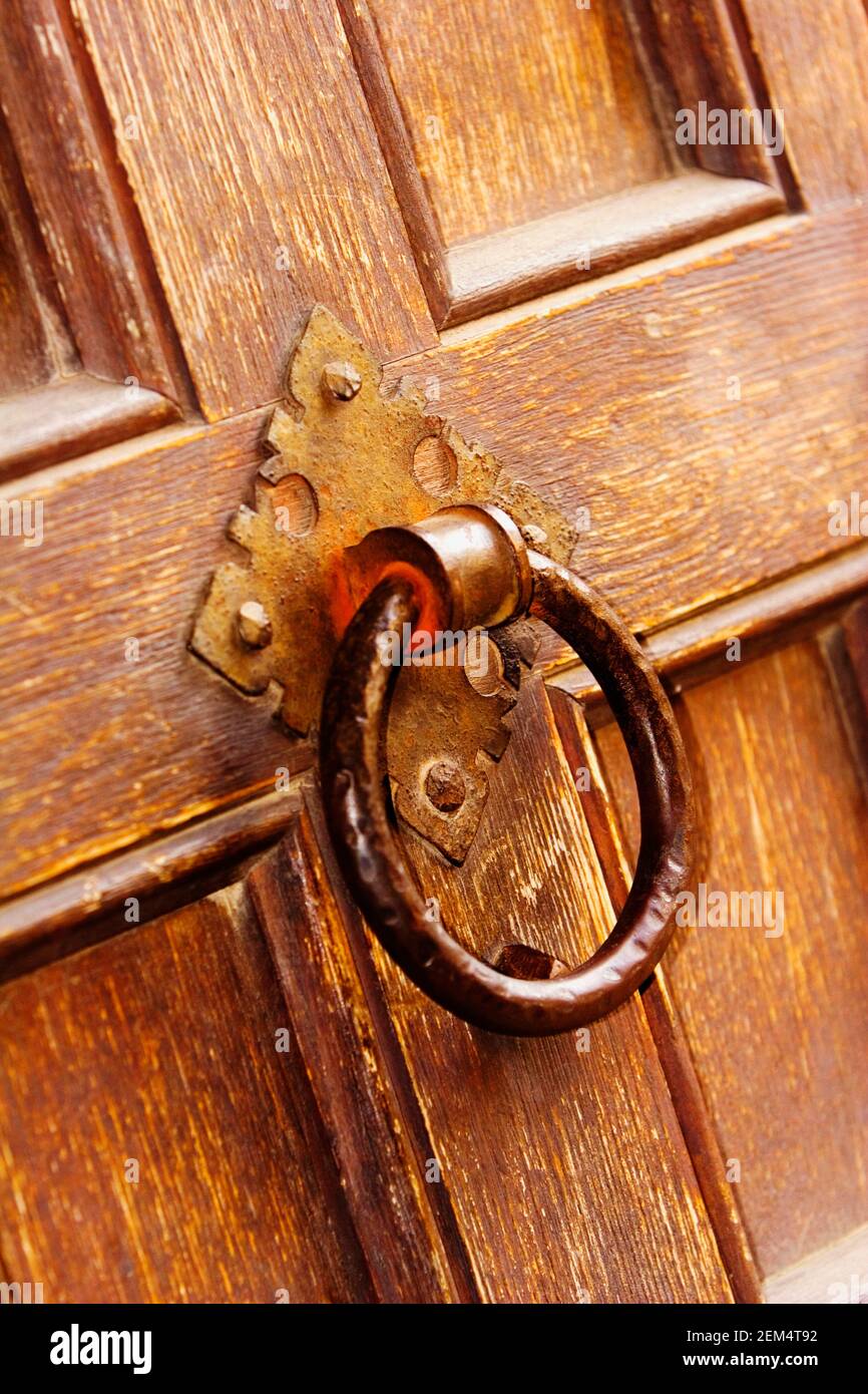 Close-up of a doorknocker on a door Stock Photo