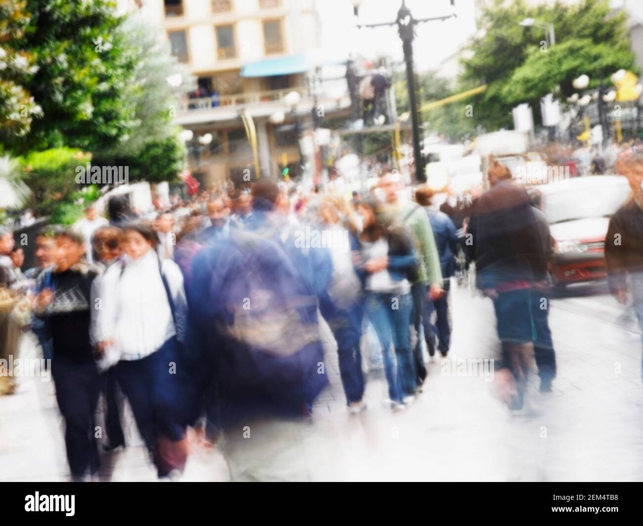 Group of people walking on the street Stock Photo