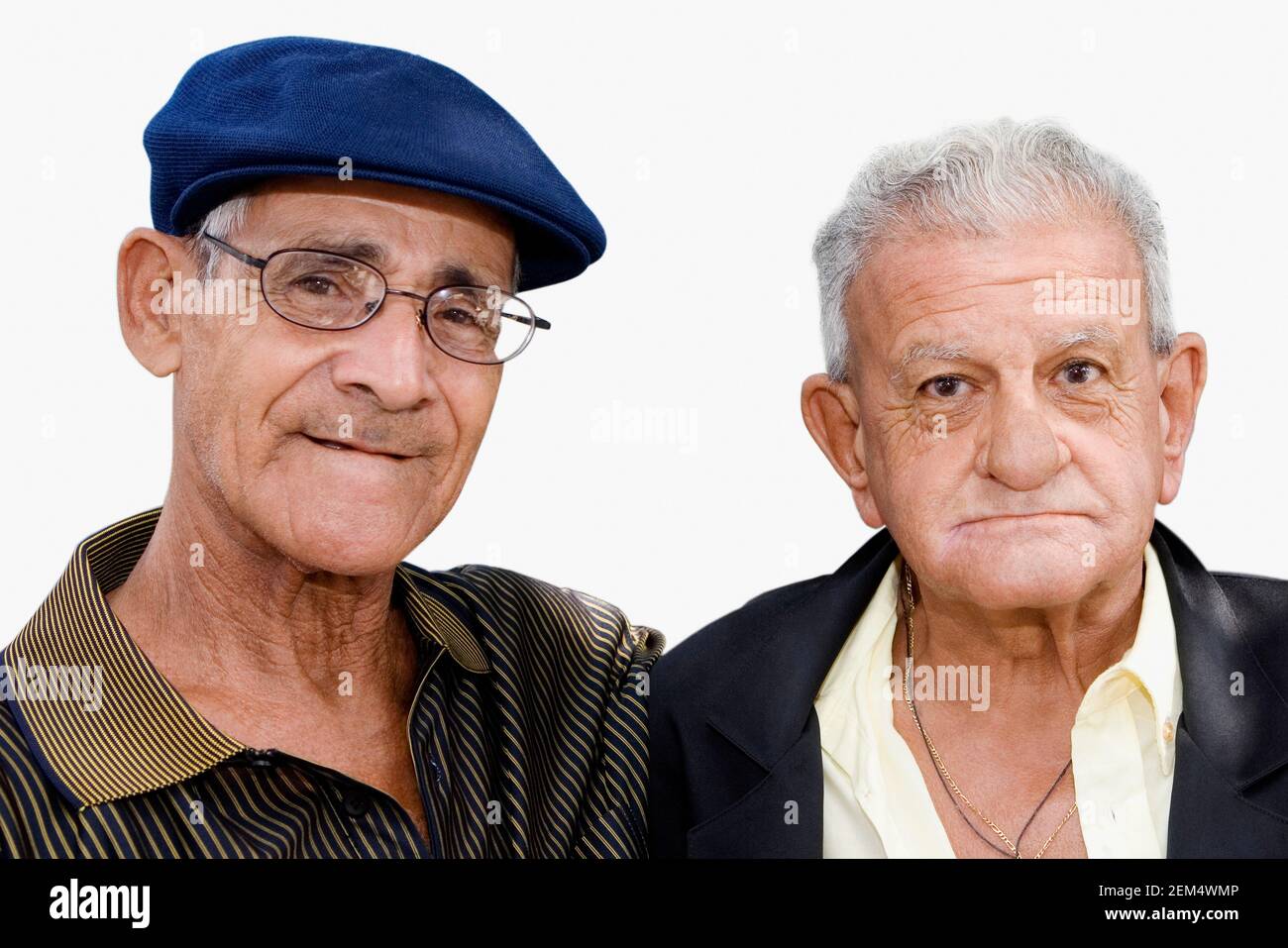 Portrait of two senior men posing Stock Photo