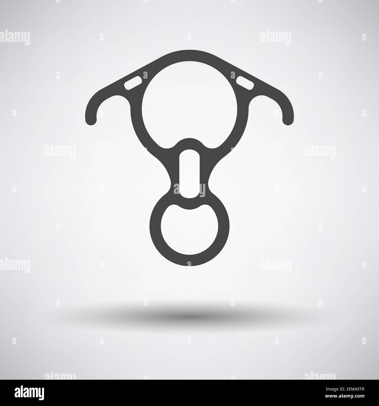 Alpinist Descender Icon. Dark Gray on Gray Background With Round Shadow ...