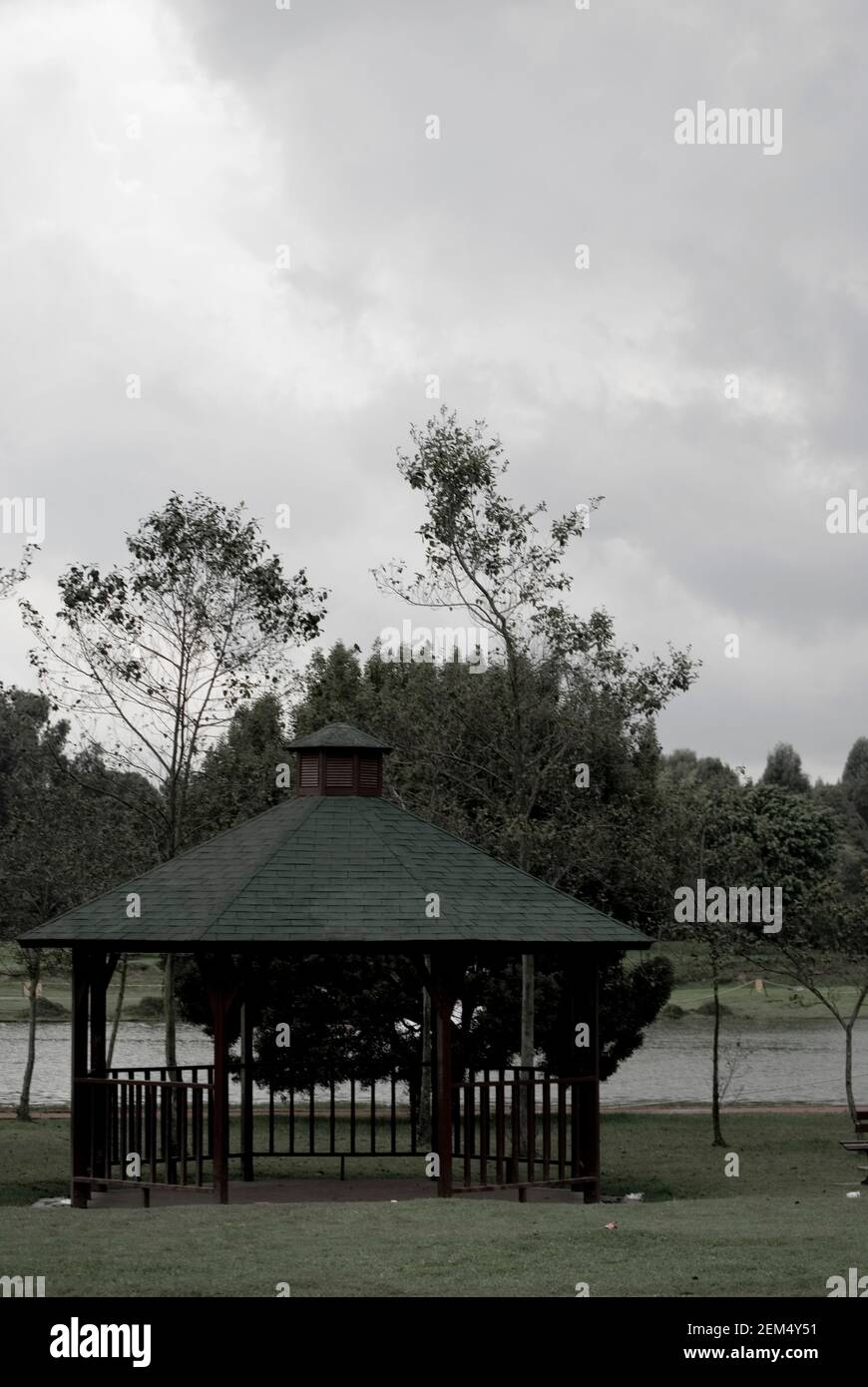 Gazebo in a park Stock Photo - Alamy