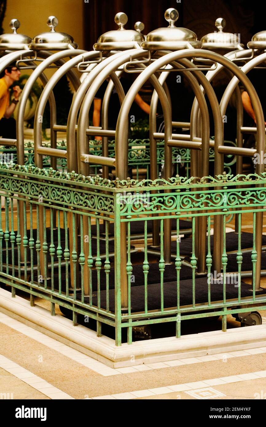 Closeup of luggage carts, Las Vegas, Nevada, USA Stock Photo Alamy