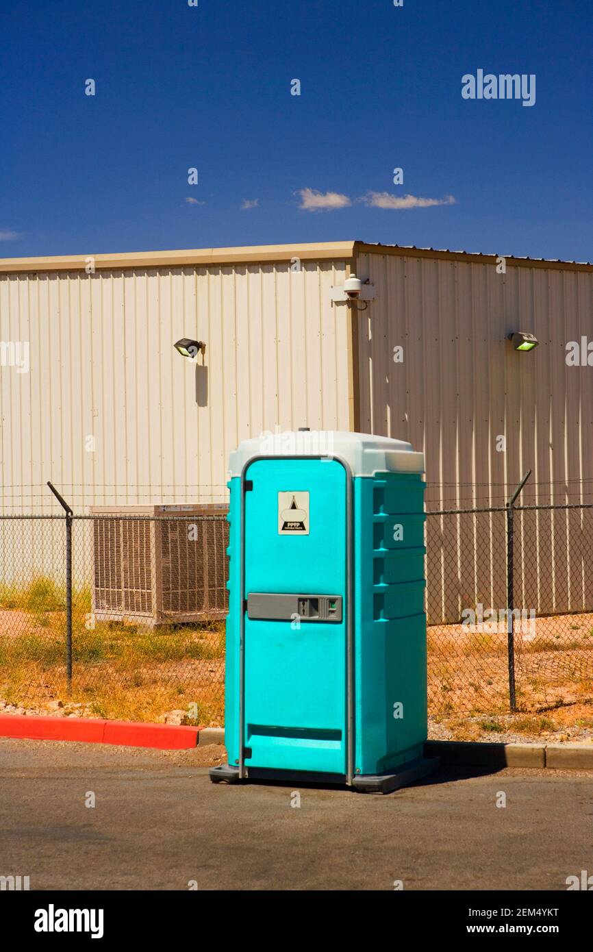 Portable toilet on the road, Las Vegas, Nevada, USA Stock Photo - Alamy