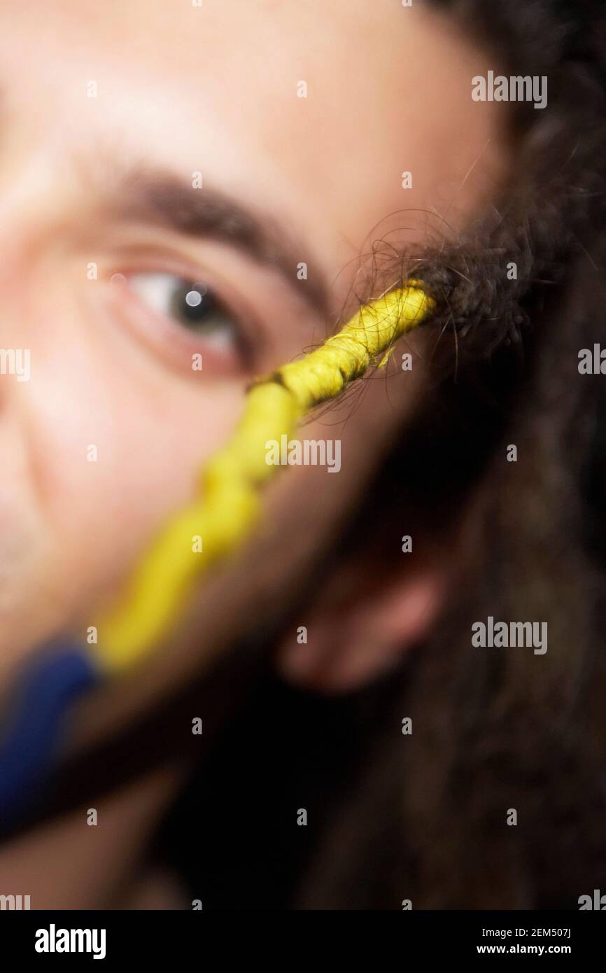 Young man long dreadlocks hi-res stock photography and images - Alamy