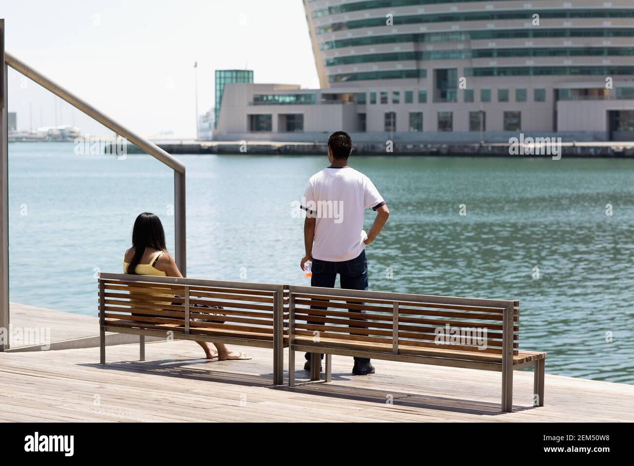 Man bench riverside hi-res stock photography and images - Alamy