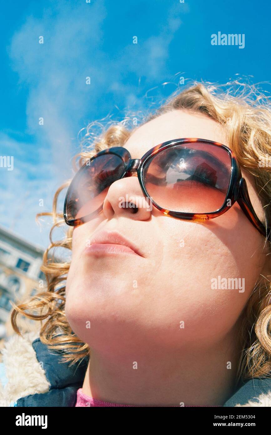Close-up of a young woman smoking Stock Photo
