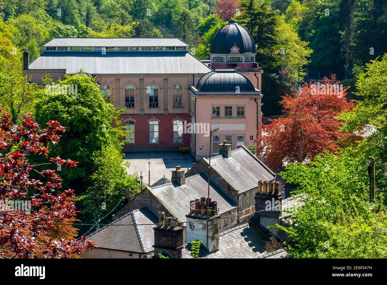 The dome and exterior of the Grand Pavilion in Matlock Bath Derbyshire