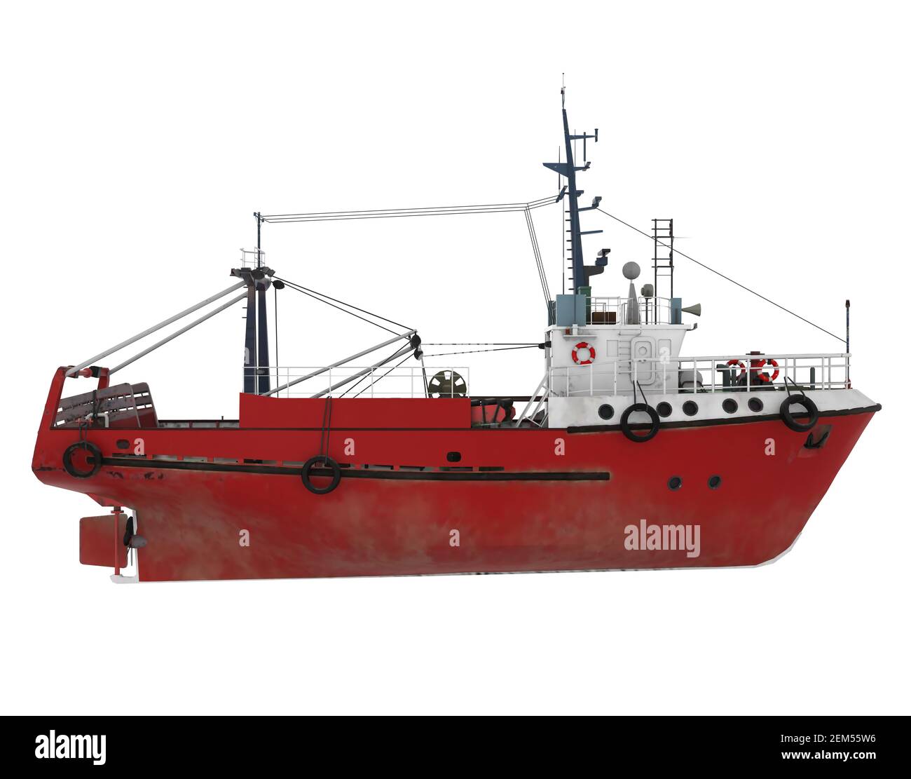 Fishing Ship Isolated Stock Photo - Alamy