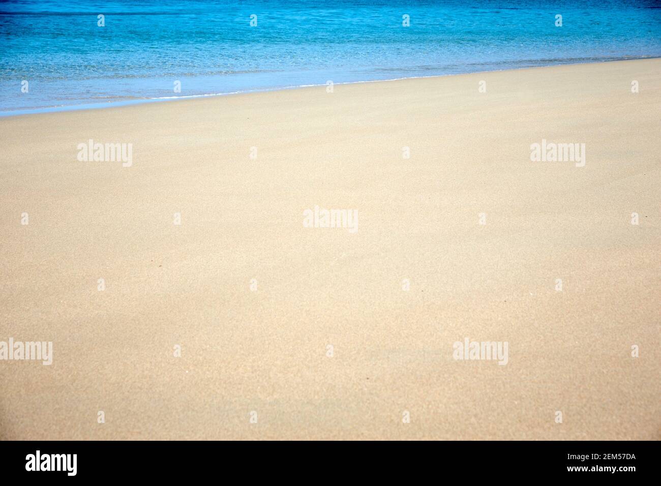Sandy beach at Sennen Cove in Cornwall during summer Stock Photo