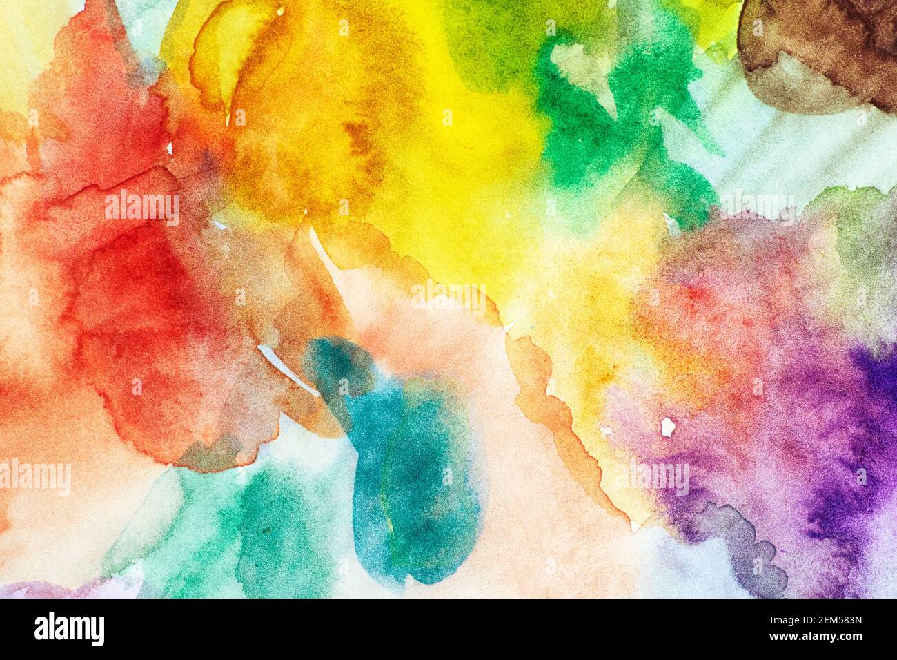 Abstract colourful watercolor background. Close up. Stock Photo